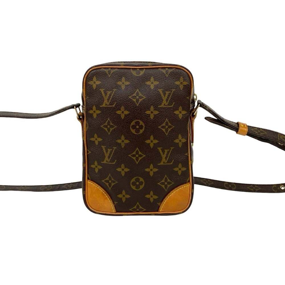 LOUIS VUITTON Authentic Brown Monogram Leather Pochette Shoulder Bag - Picture 3 of 10